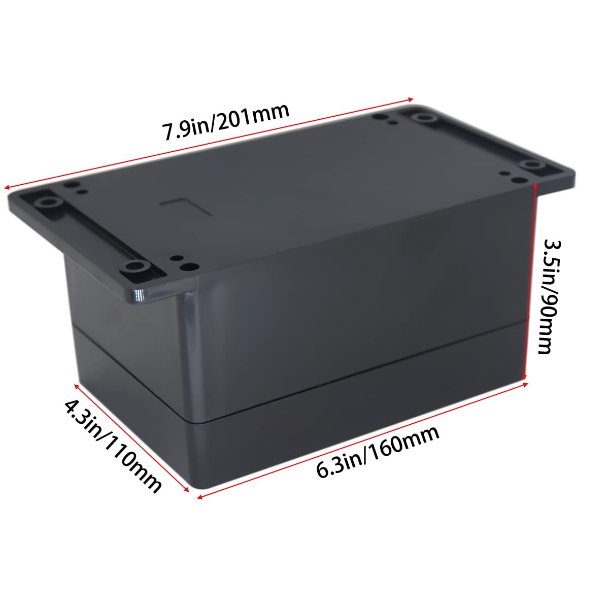 IP67 Waterproof Project Junction Box ABS 6.30×4.33×3.54 Inch 160x110x90 mm