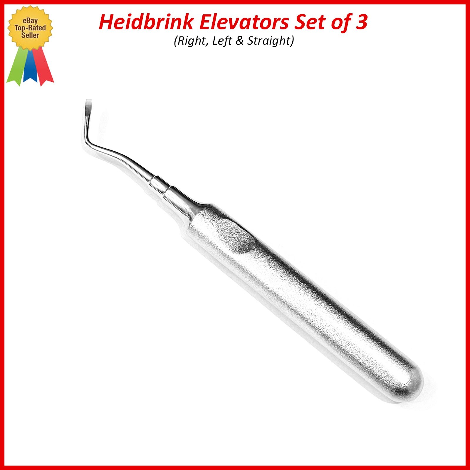 3 Pcs Dental Root Elevators HEIDBRINK Oral Surgery Luxating Root Picker Elevator