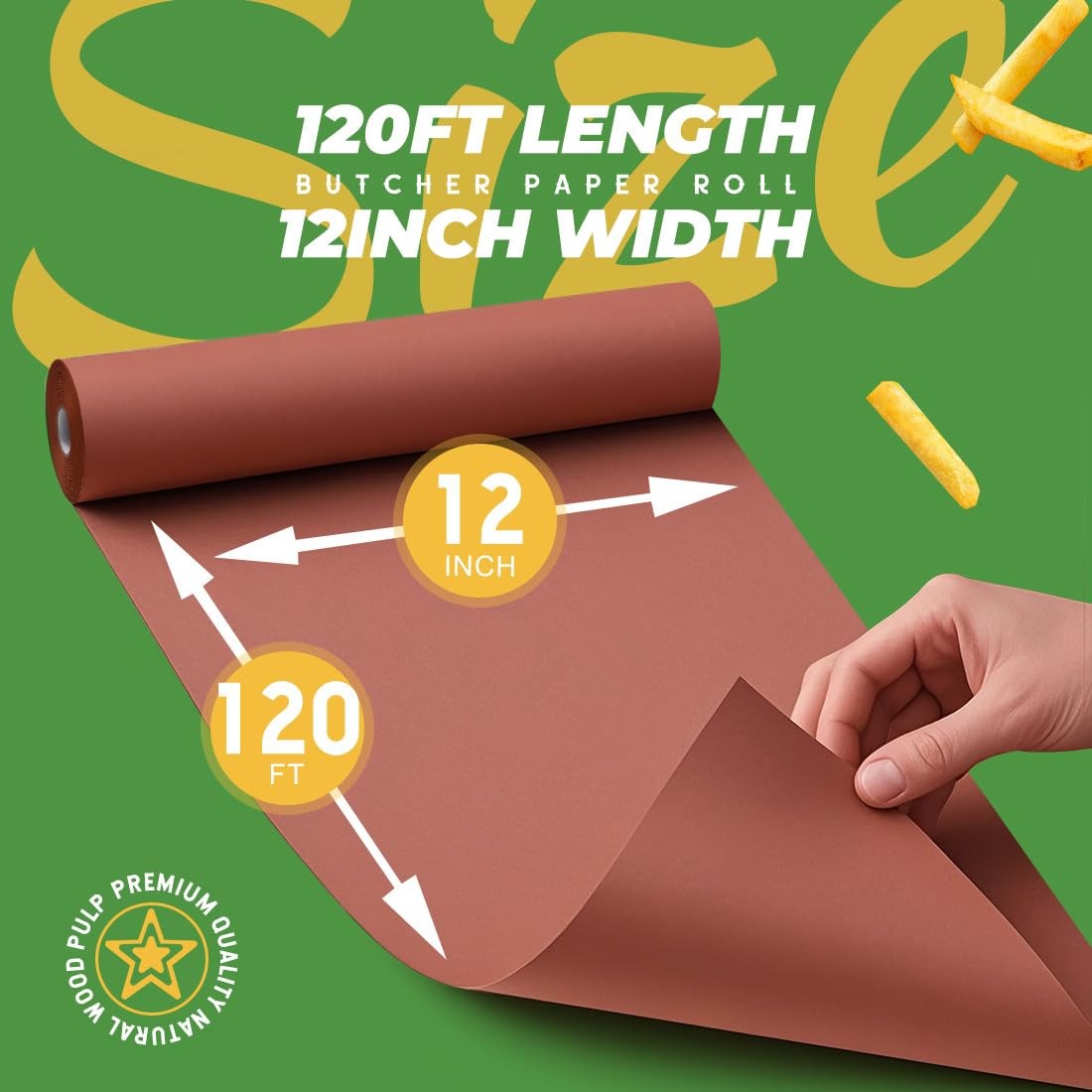 PH PERKHOMY Pink Butcher Paper Roll 12″ x 1440″ (120′) for x 120′,