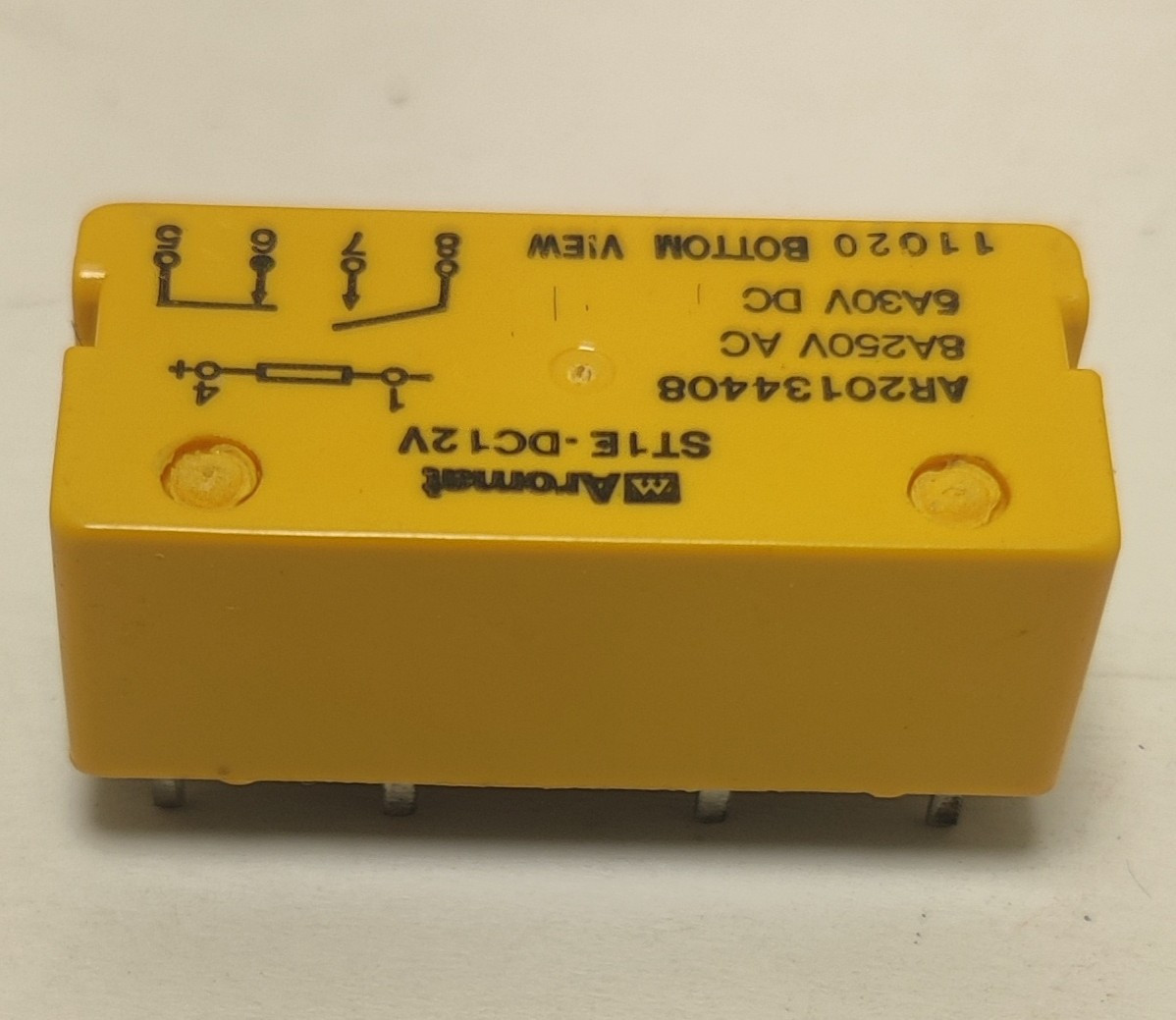Aromat Matsushita Relay, ST1E-DC12V, NOS, Panasonic, 8A 250VAC, 5A 30VDC, LOT