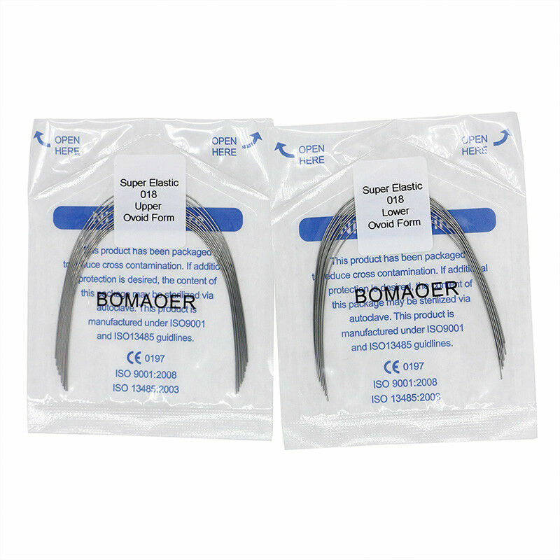 100 X All Size NEW Dental Orthodontic Super Elastic Niti Round Arch Wire Ovoid