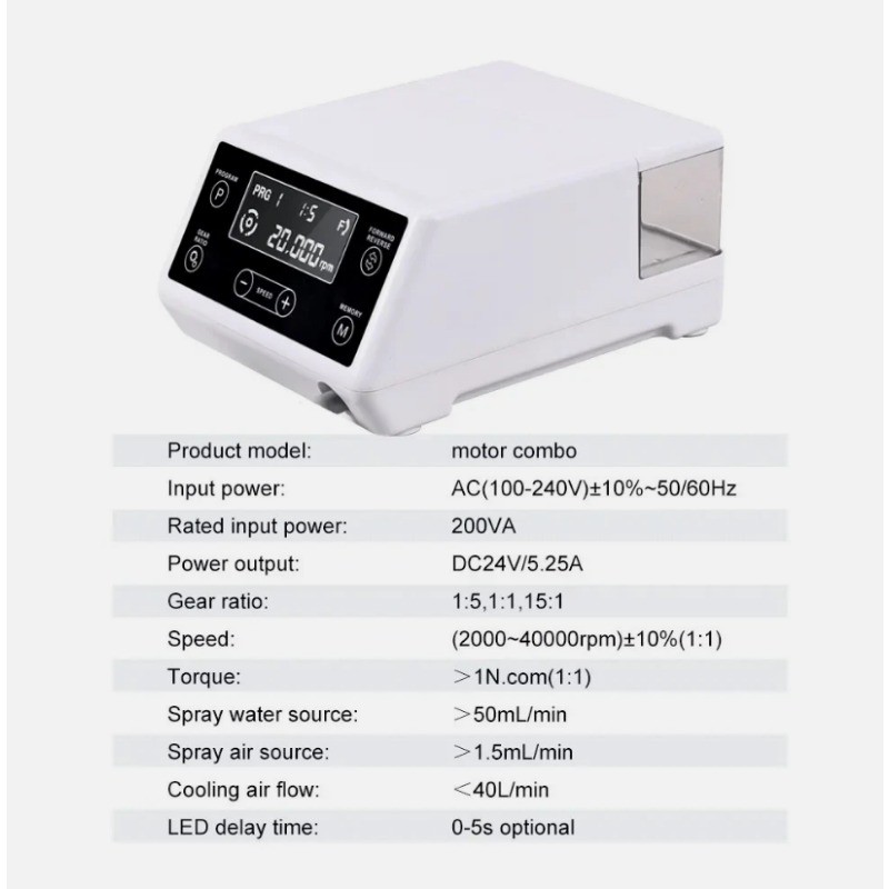 Dental Electric Motor Brushless Motor 1:5 LED Contra / Built-in Water+Air Supply
