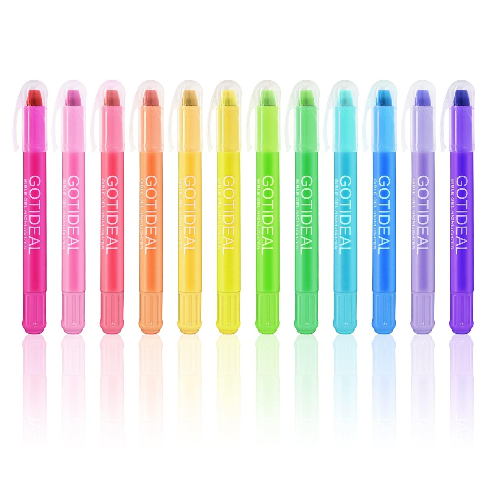 GOTIDEAL Bible Highlighters, 12 Pack Assorted Colors Gel Highlighters Pens Se…