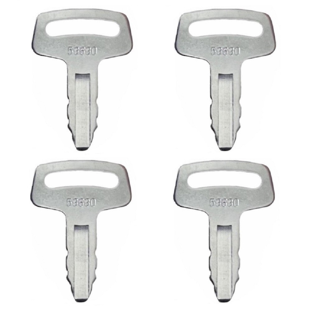(4) Kubota Mini Excavator, Loader and Generator Ignition Keys 53630