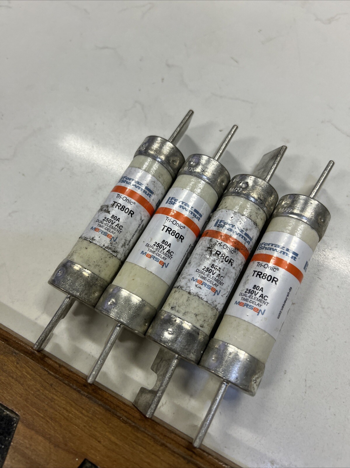 Mersen TR80R Fuse 80A 250VAC Tri-Onic Class RK5 Dual New Old Stock Lot Of 3