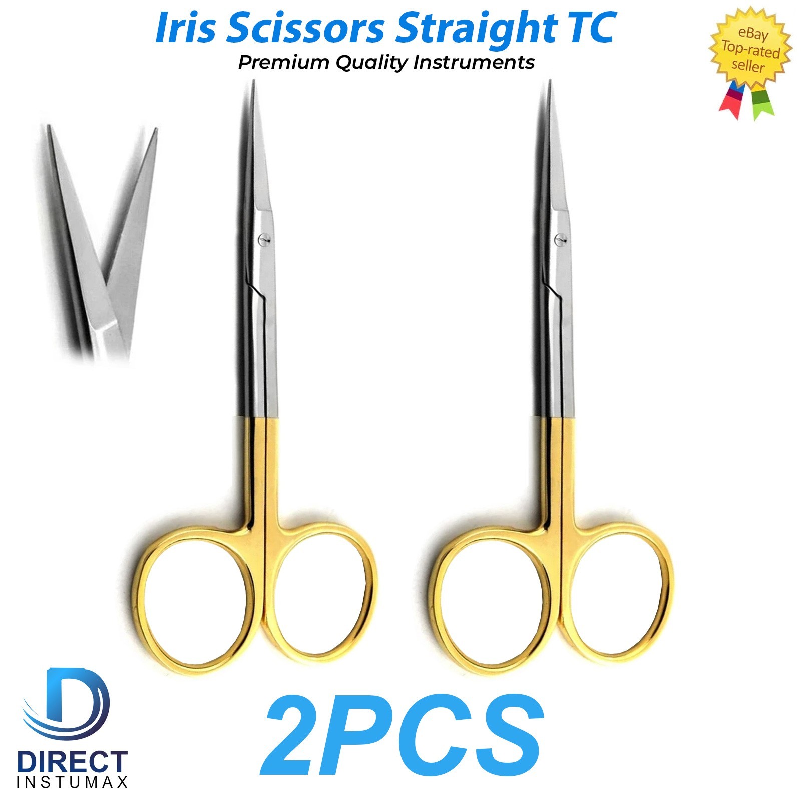 German Grade TC Iris Scissors Stainless Dental Surgical Veterinary