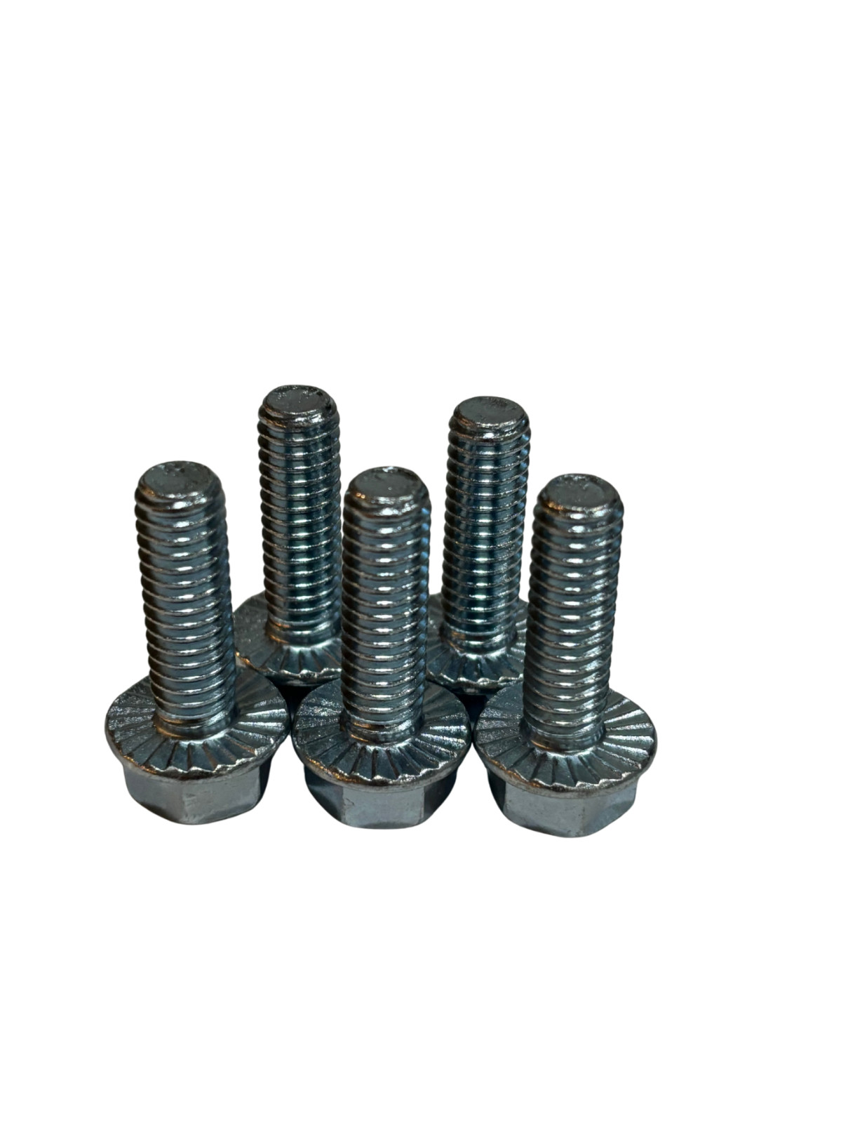 (100 Pcs) 5/16-18×1 Grade 5 Hex Serrated Flange Bolts Screws (FT) Zinc Clear