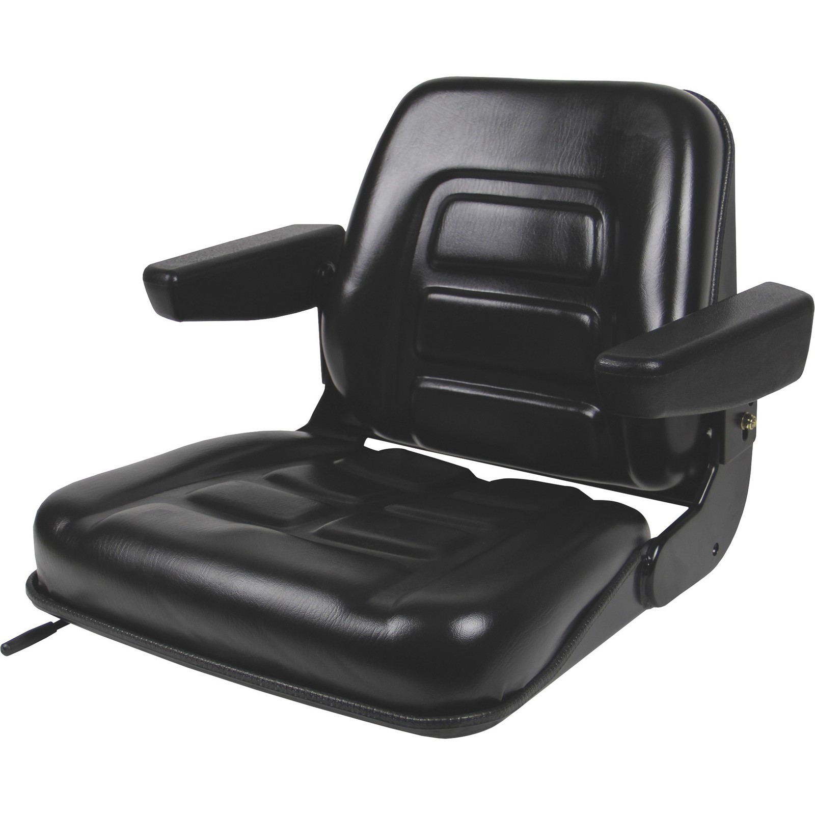 Black Talon Universal Folding Bucket Seat with Armrests, Black, Model# 355000BK