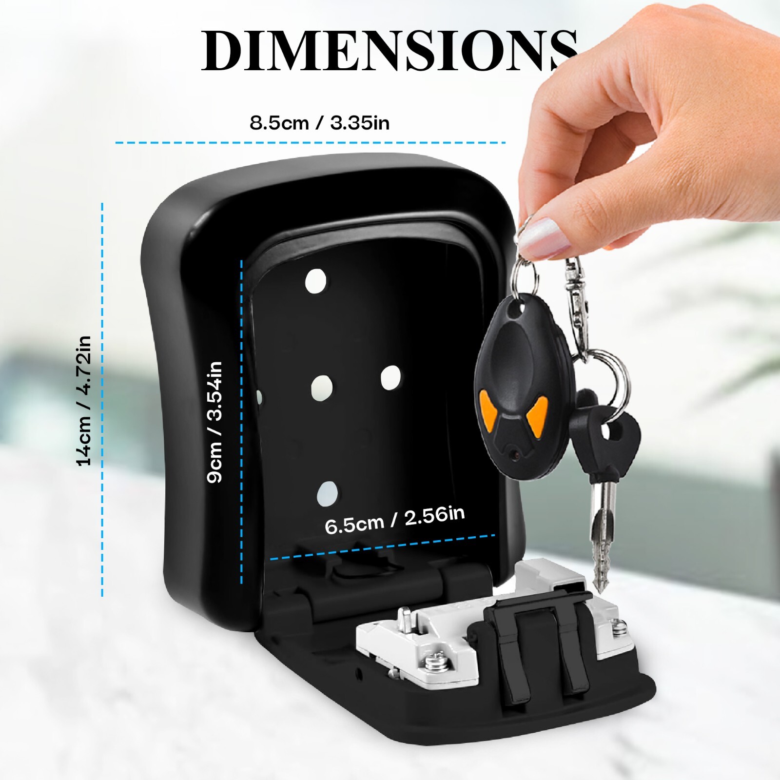 ABS Non-Metal Lock Box for Keys – Secure, Durable, Weather-Resistant Storage