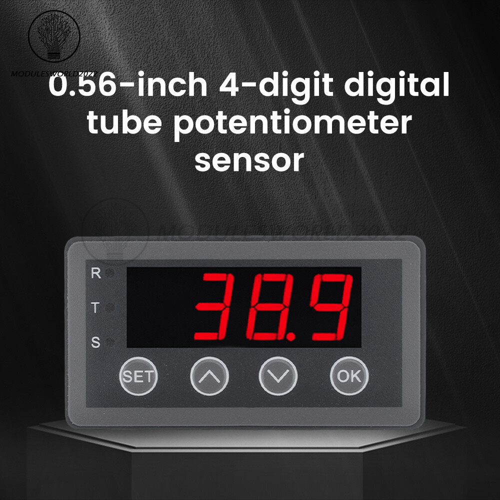DC 6/8-25V 40/50mA 0.56″ 4-digit Tube Potentiometer Sensor Digital Display Meter