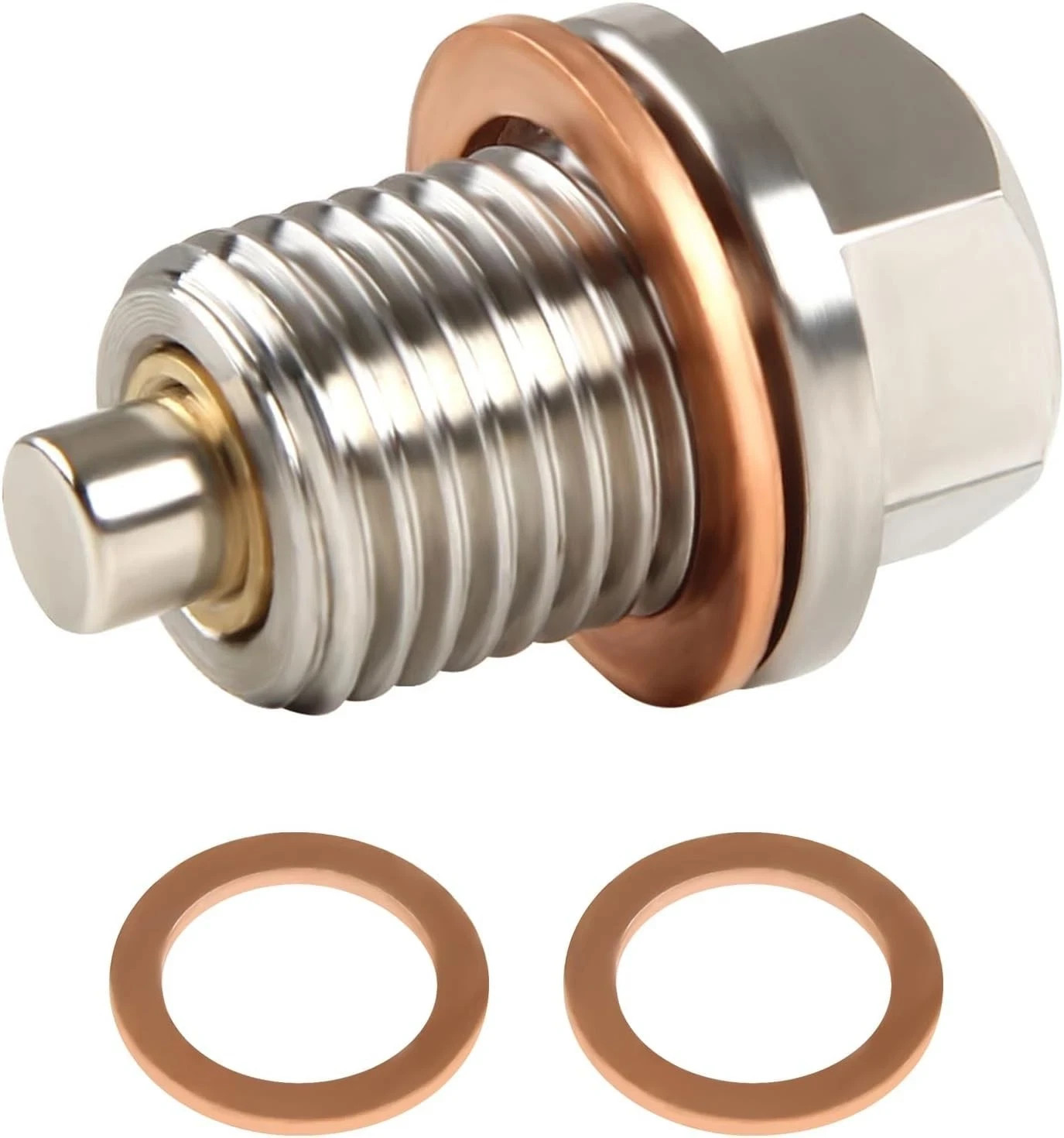 M14 x 1.5 Stainless Steel Magnetic Oil Drain Plug with Neodymium Magnet Fits for
