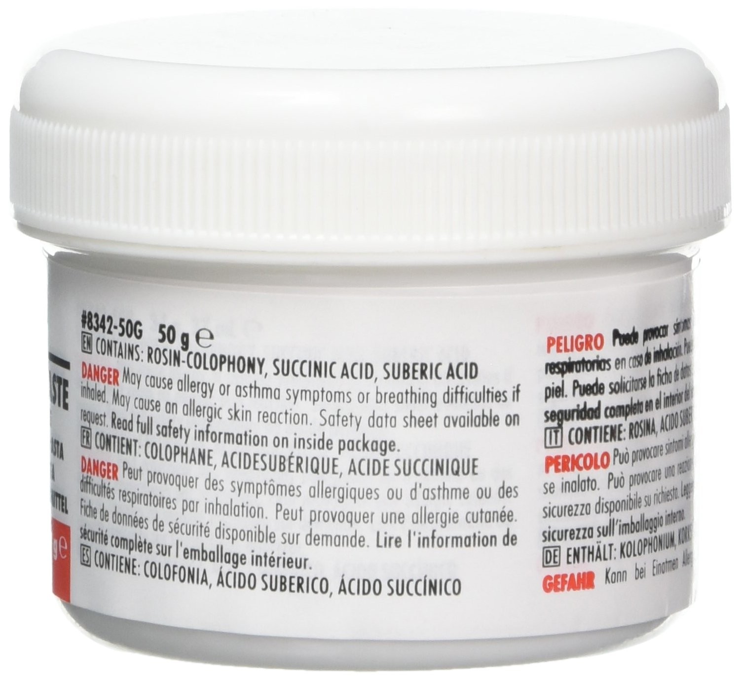 8342 RA Rosin Flux Paste, Amber, 50 g Jar (8342-50G)