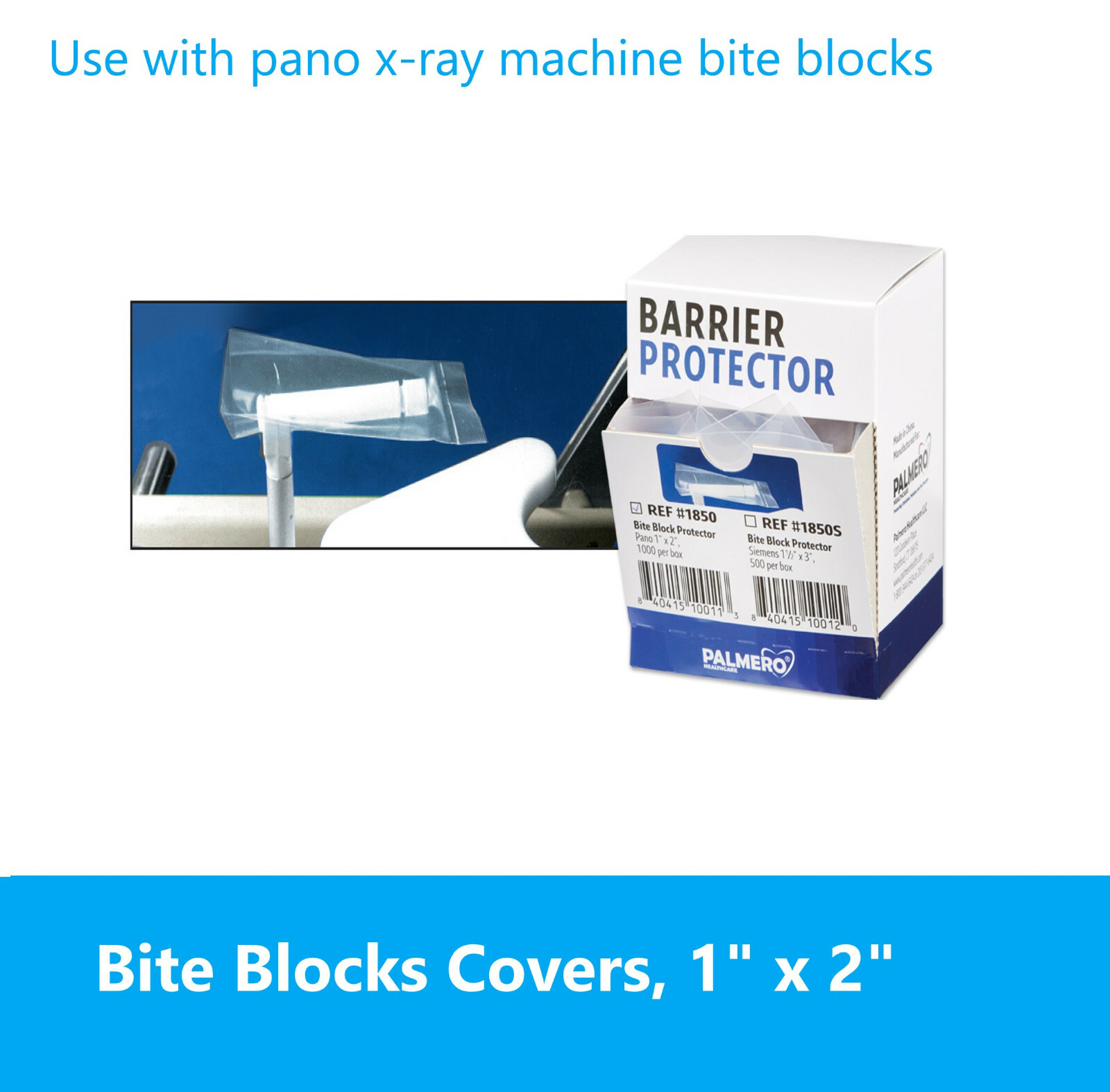 Palmero Bite Block Covers For Pano X-ray & Siemens machine, 1″ x 2″, 1000/Pkg.,