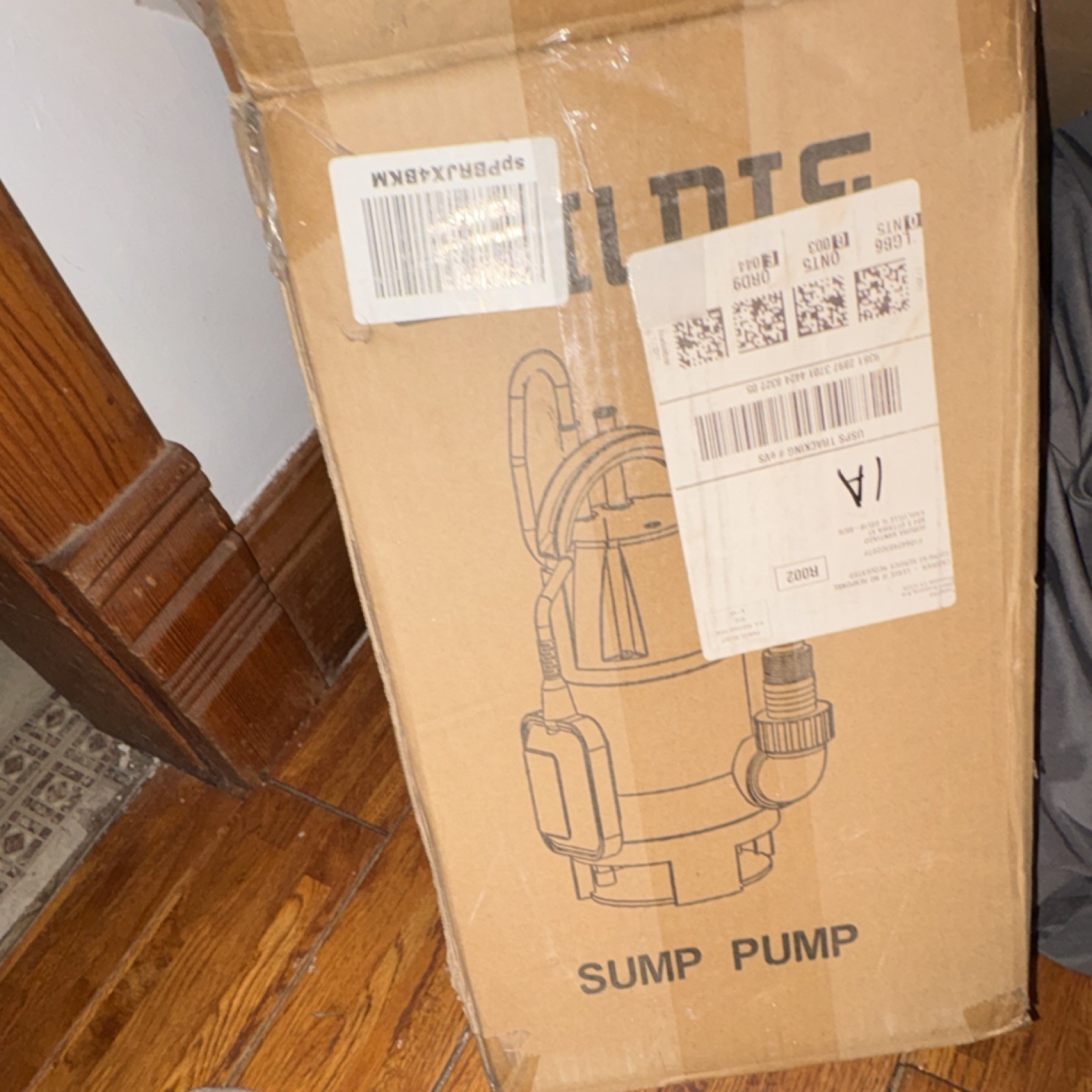 WILDIS 1 HP Submersible Sump Pump, Plastic & Metal, 3500 GPH, 110V 60Hz