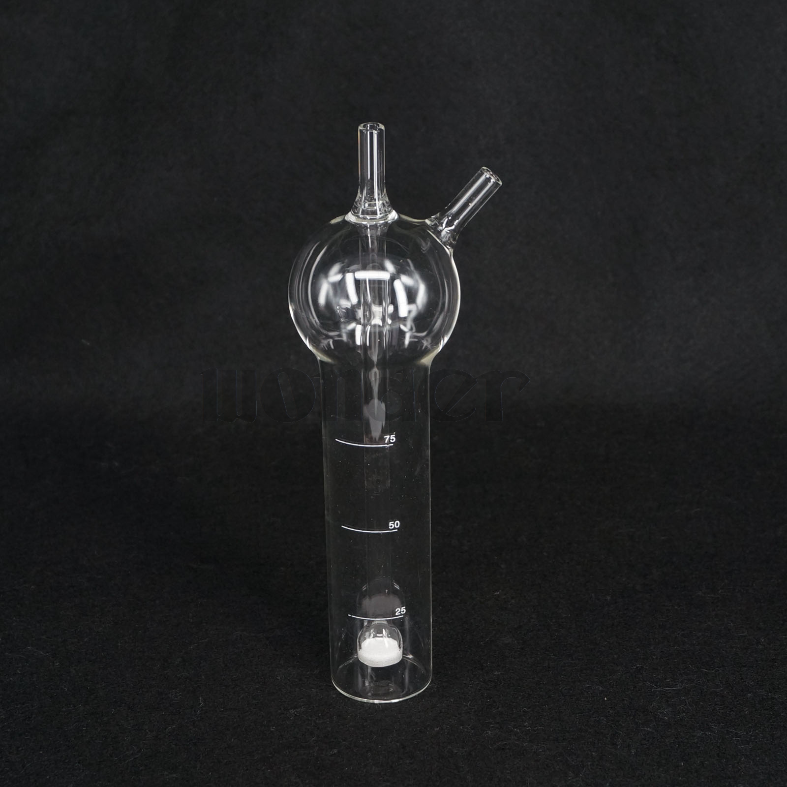 75ml Clear Sulfur Dioxide Absorber Tube Bottle Apparatus Chemistry Lab Glassware