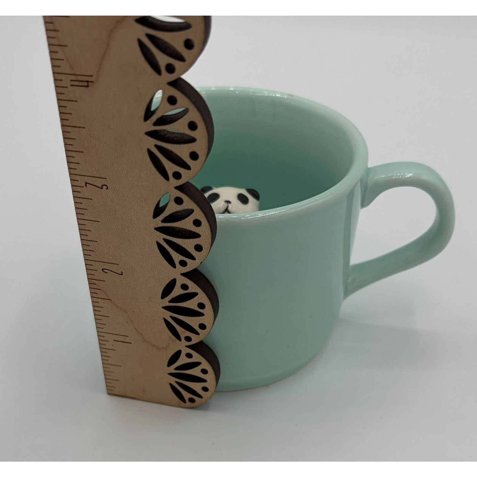 ZAH Panda Peek-a-Boo Mug Turquoise Blue