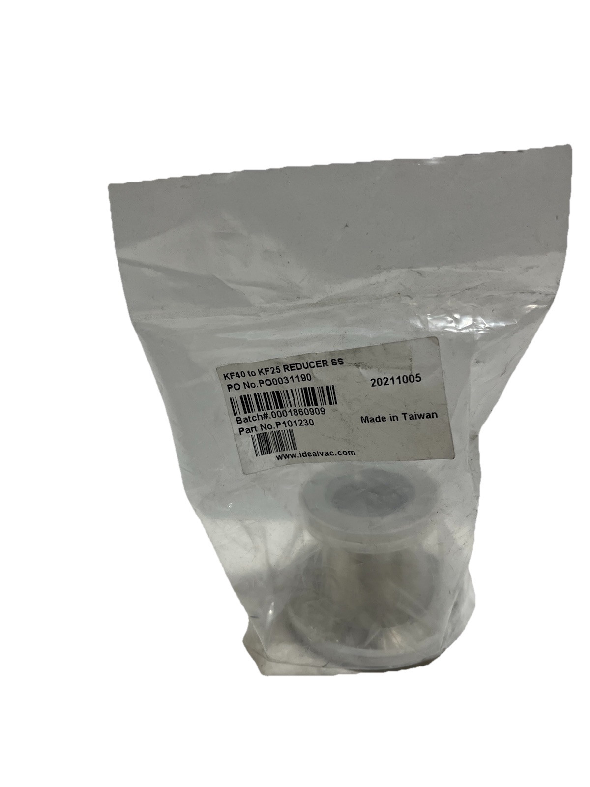 IDEALVAC Stainless Steel P101230 Reducer Conical Fitting NEW IN PACKAGING
