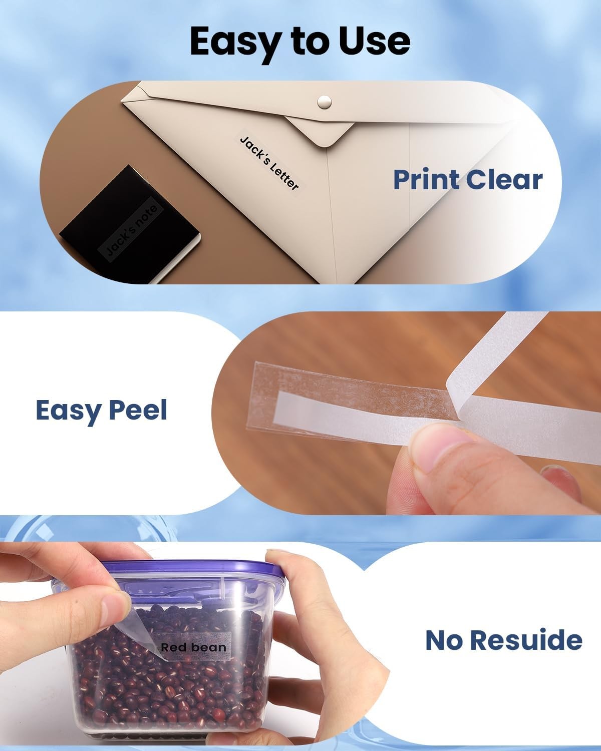 50PK TZe-231 Replace For Brother P-Touch White Label Tape 12mm .47 Laminated