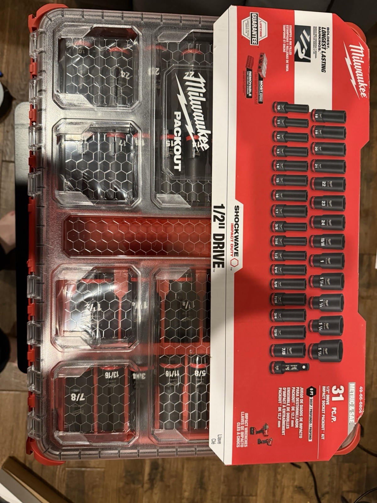 Milwaukee Tool 49-66-6806 Shockwave Impact Duty Socket 1/2 In Dr 31Pc Packout