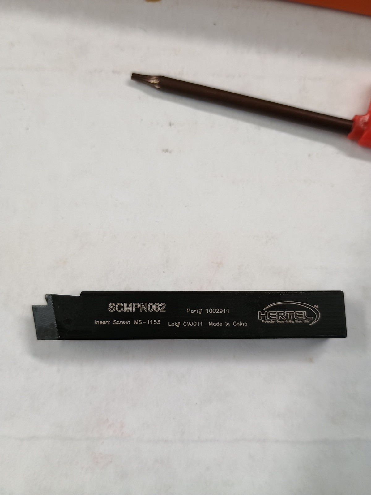 Turning Toolholder Hertel Positive Rake Indexable 3/8″ x 3/8″ SCMPN062 1002911