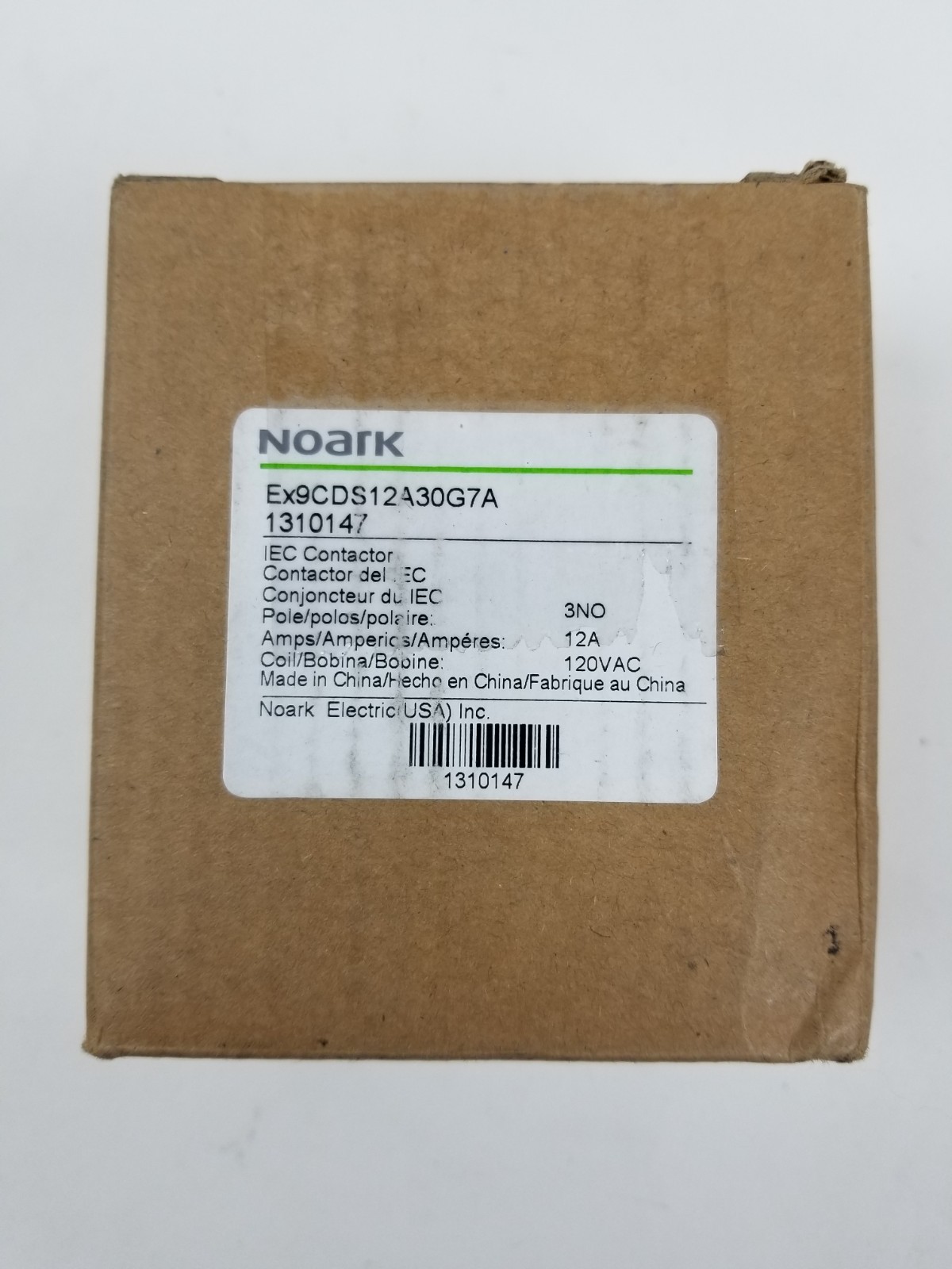 NOARK Ex9CDS12A30G7A General Purpose Contactor 12A 3NO 120V 50/60 Hz FVNR NEW