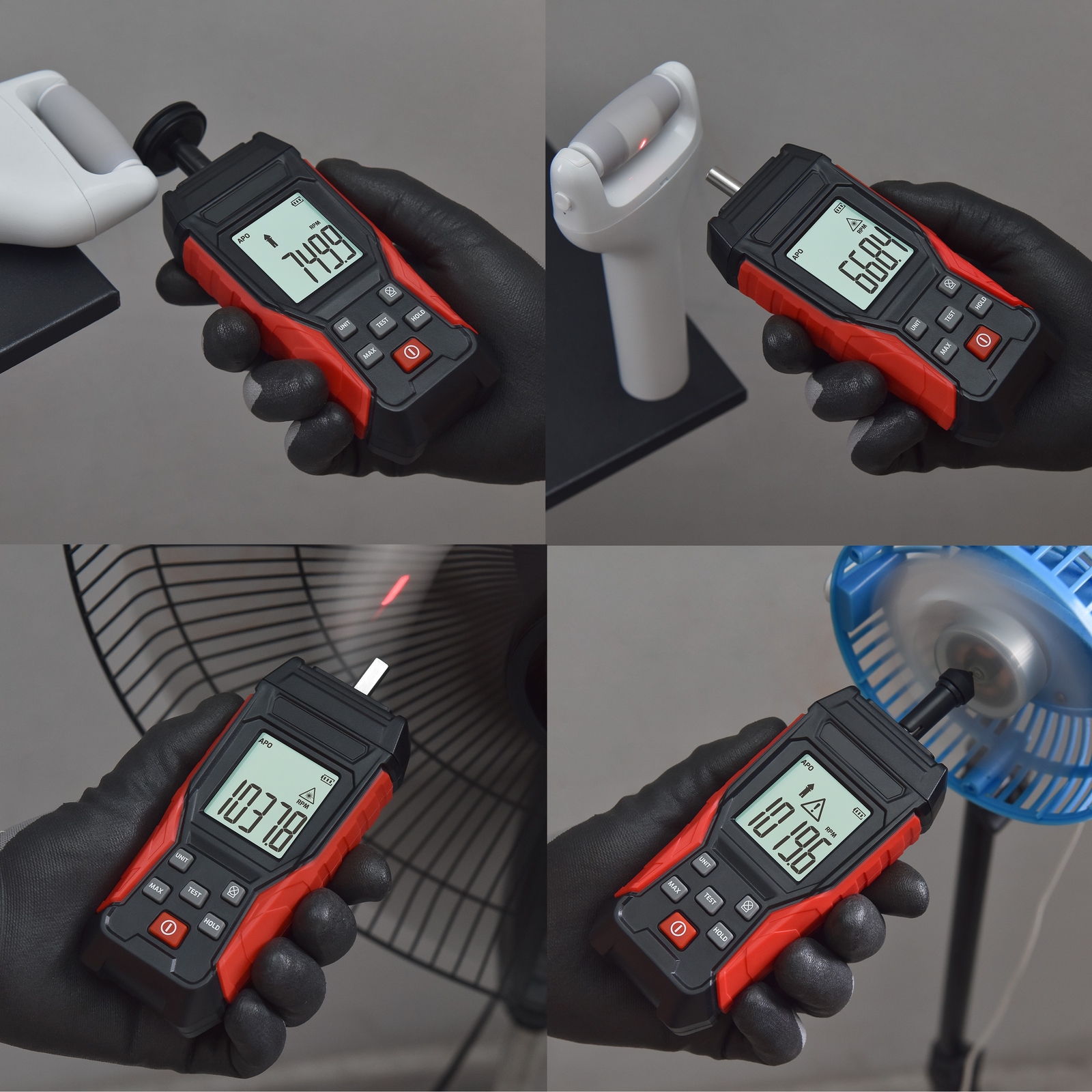 Digital Tachometer Non-Contact 3~100000RPM, Contact 3~19999RPM RPM Tach