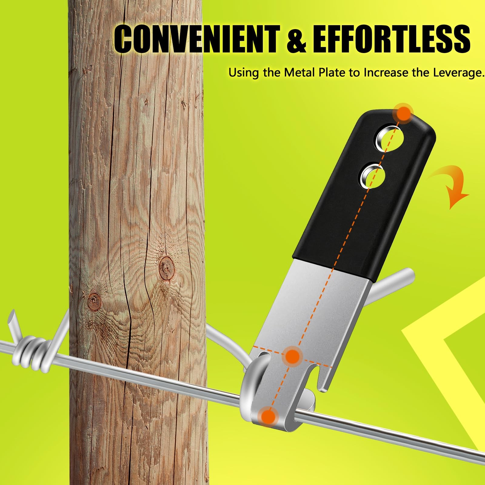 Heavy Duty Fence Wire Twister for T Post Clips – Stainless Steel T Post Winde…
