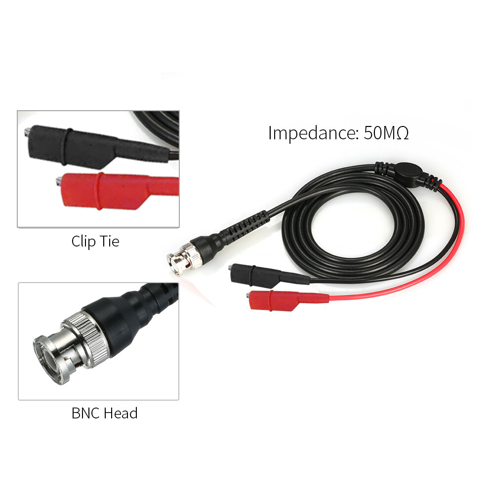 BNC to Alligator Clips Test Probe 50MΩ Coaxial Cable TA Z8B7