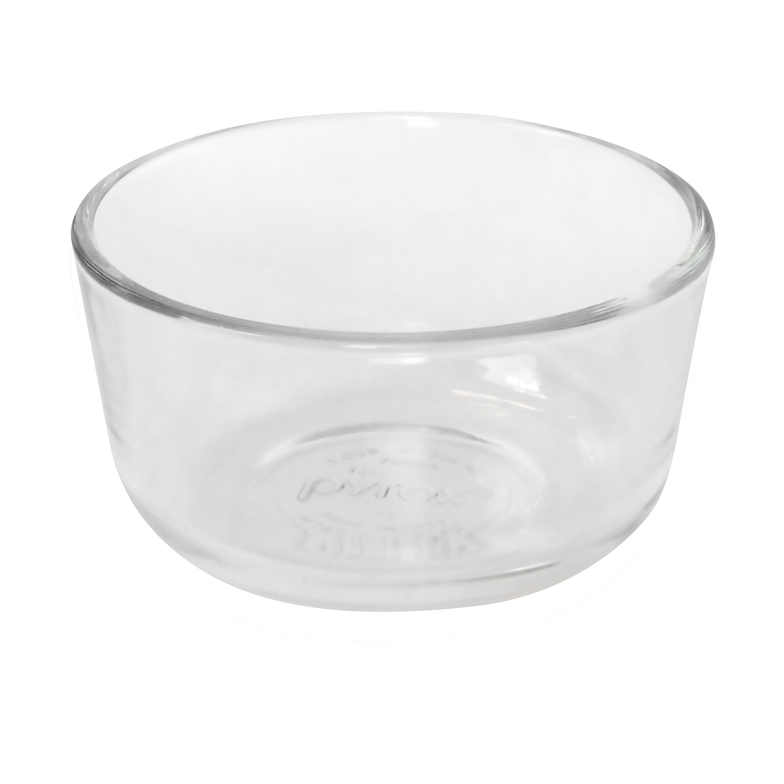 Pyrex (2) 7202 1 Cup Glass Bowls & (2) 7202-PC Dark Blue Food Storage Replaceme