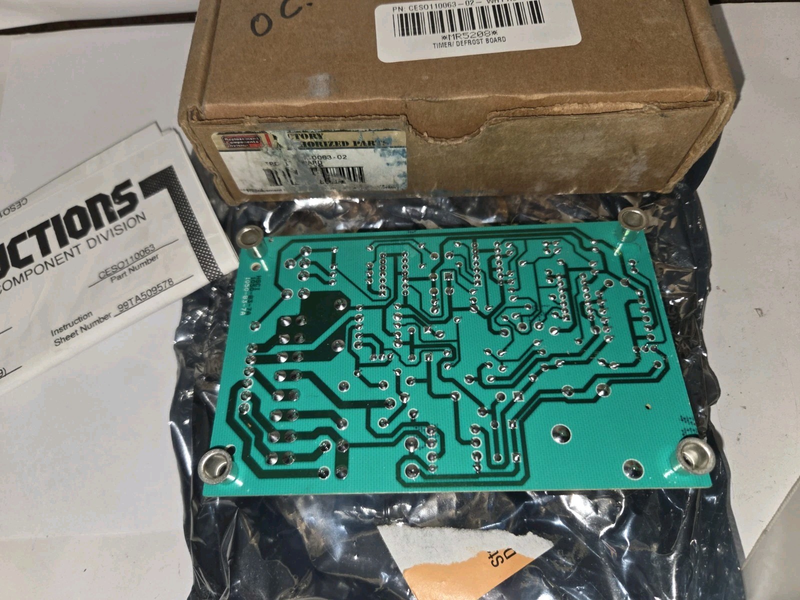 NEW GENUINE CARRIER CESO110063-02 TIMER / DEFROST BOARD