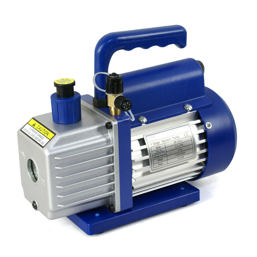 Rotary Vane Vacuum Pump Single Stage HVAC Air Conditioning A/C Deep 3.5CFM 1/4HP