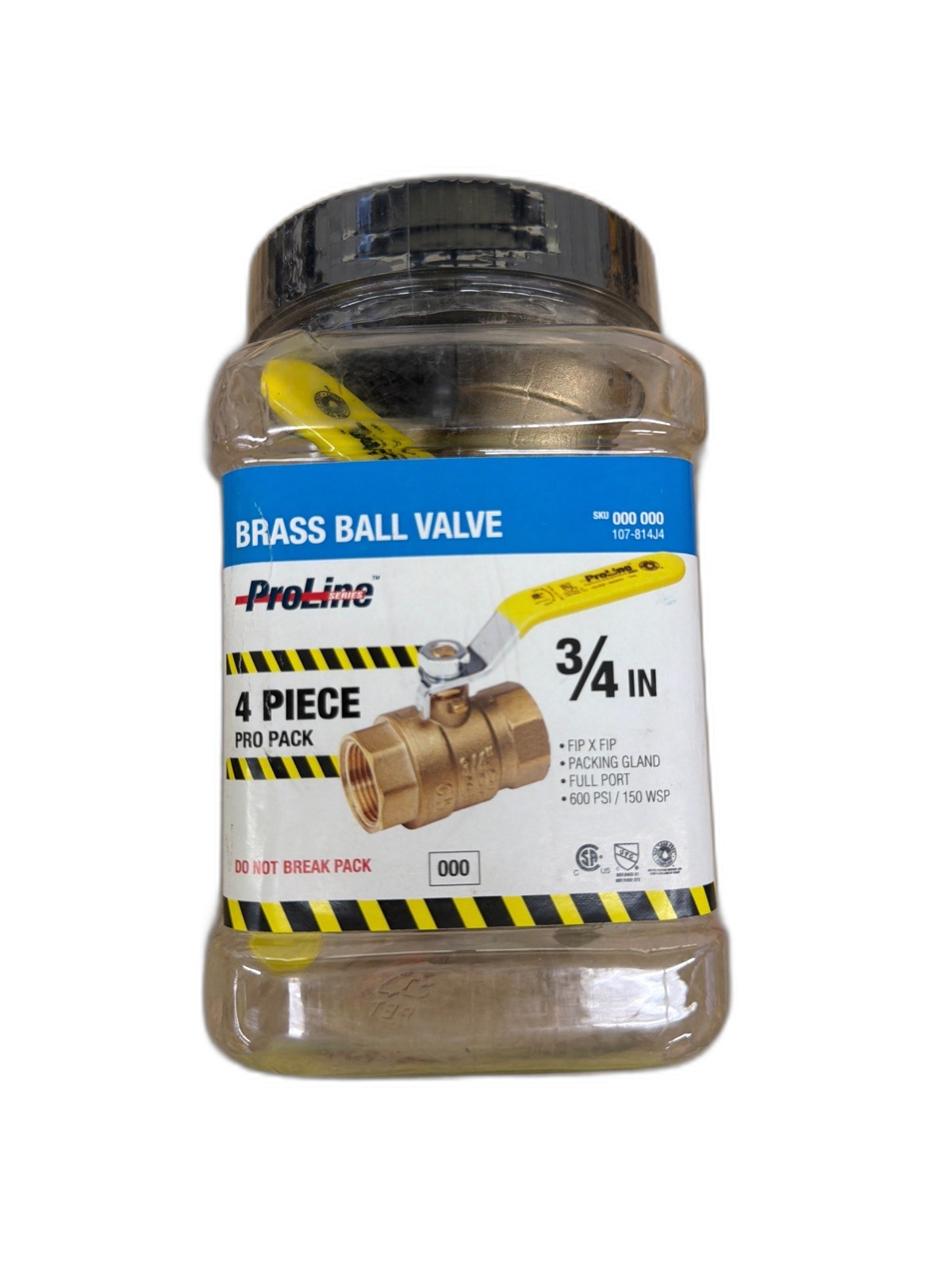 ProLine Series 3/4 in. Brass FPT Full Port Ball Valve (4-Pack)