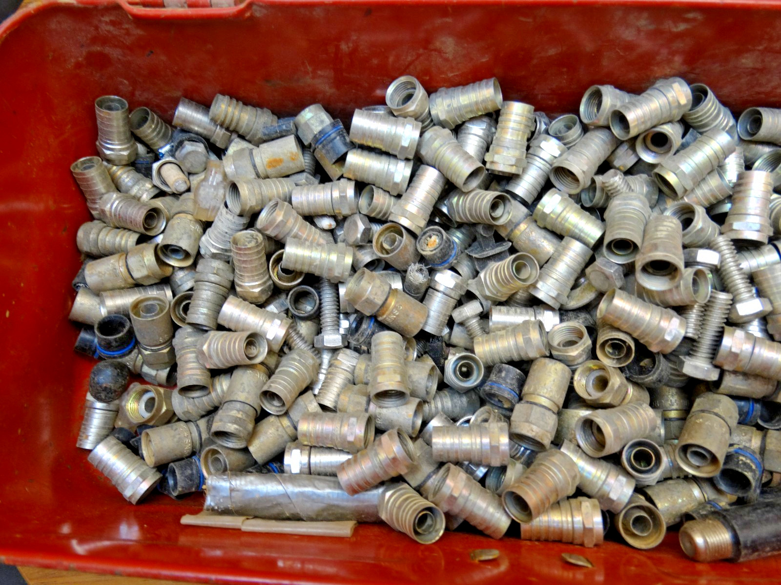 Large Mixed Lot Coaxial Cable Terminators – Well Over 200 Pieces