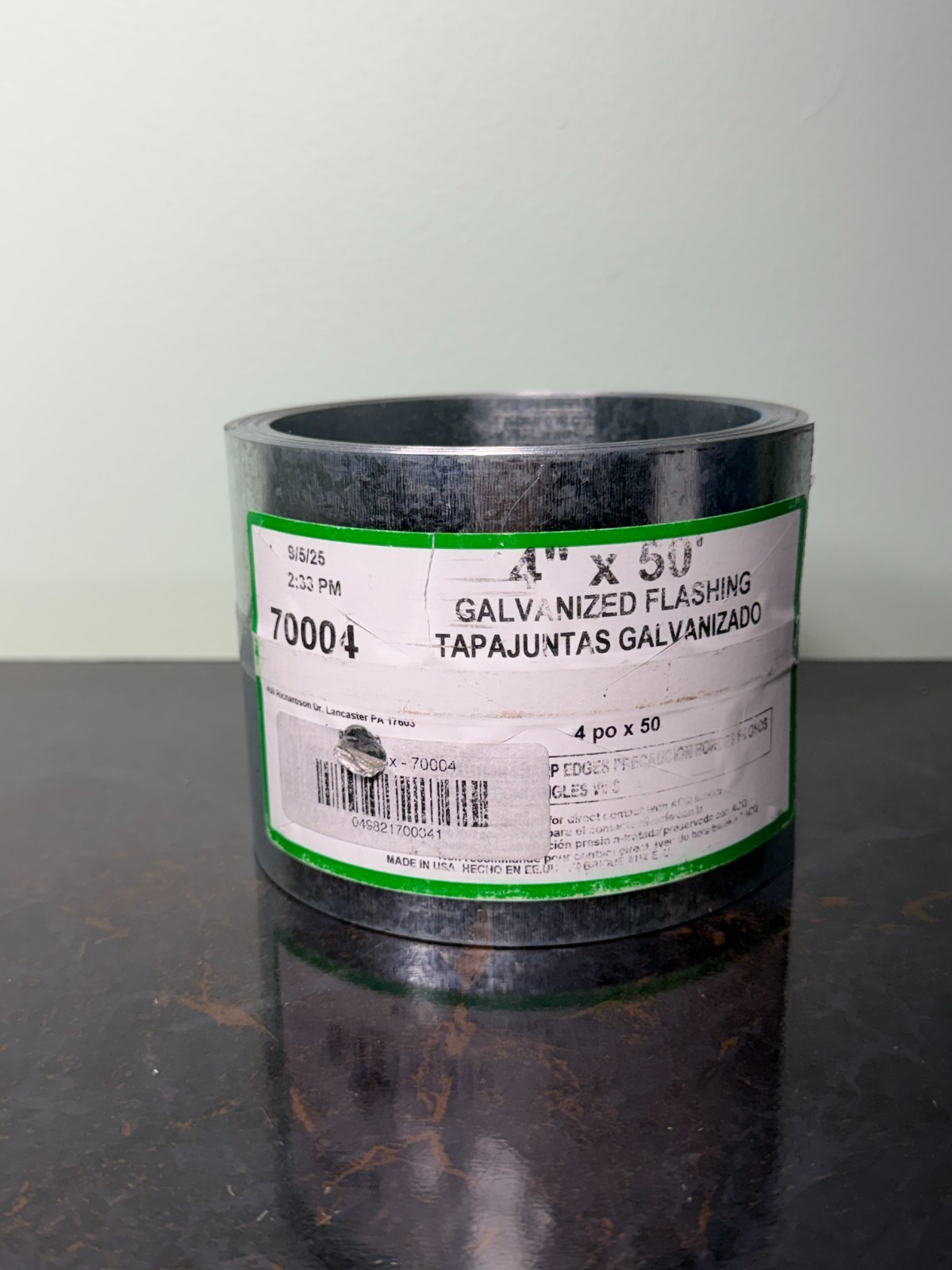 New AMERIMAX HOME PRODUCTS 70004 4-Inch x 50-Feet Galvanized Flashing Ships FREE