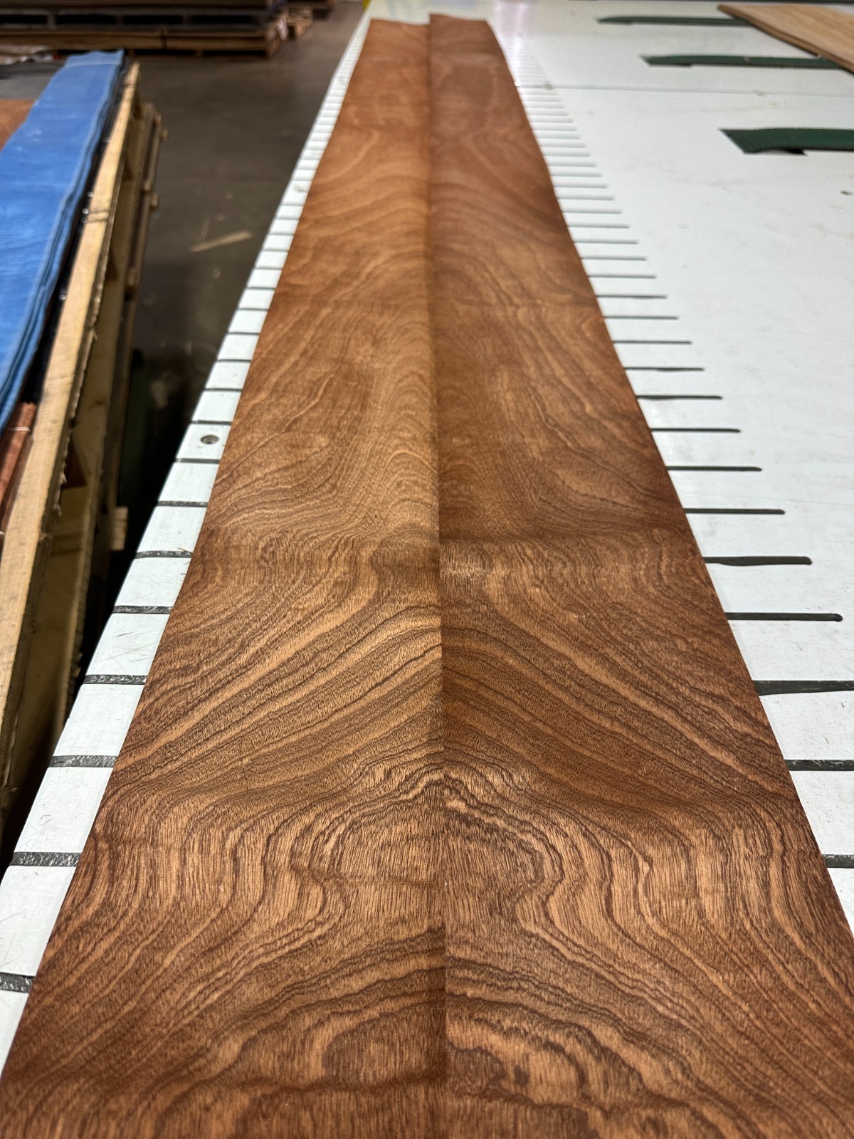 Mahogany Raw Wood Veneer 2 sheets 93” x 5” 319Y