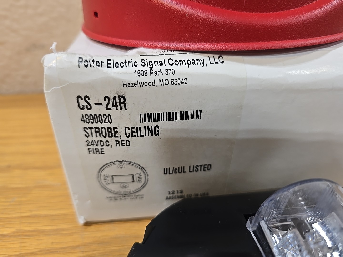 Potter CS-24R Fire Alarm Strobe Ceiling Red (NEW IN BOX) No Hardware