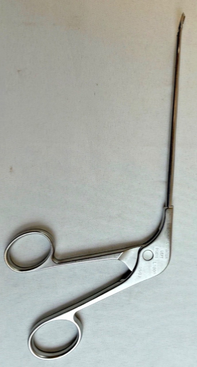 Acufex 012015 Curved Left Duckbill Upbiter Loop Handle Arthroscopy Punch