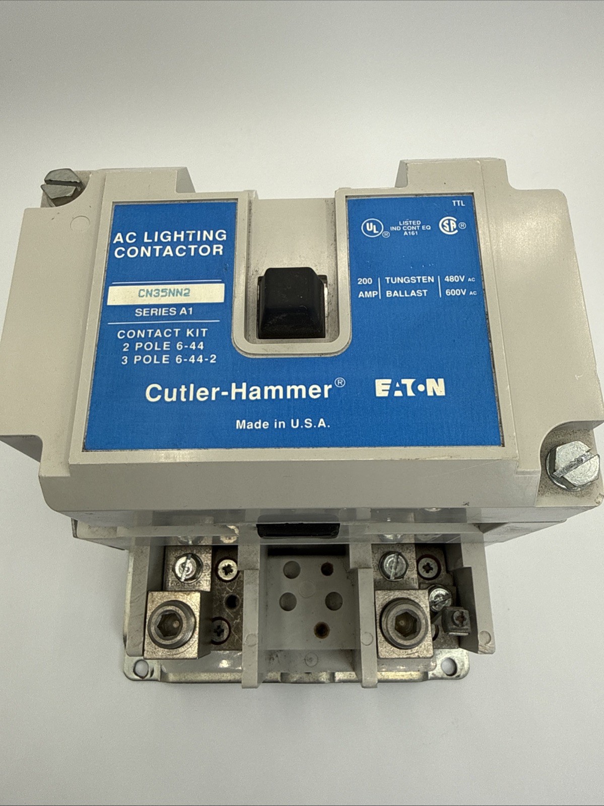 Eaton CN35NN2 CN35 Electrically Held Lighting Contactor 110/120V Coil 2P 200A