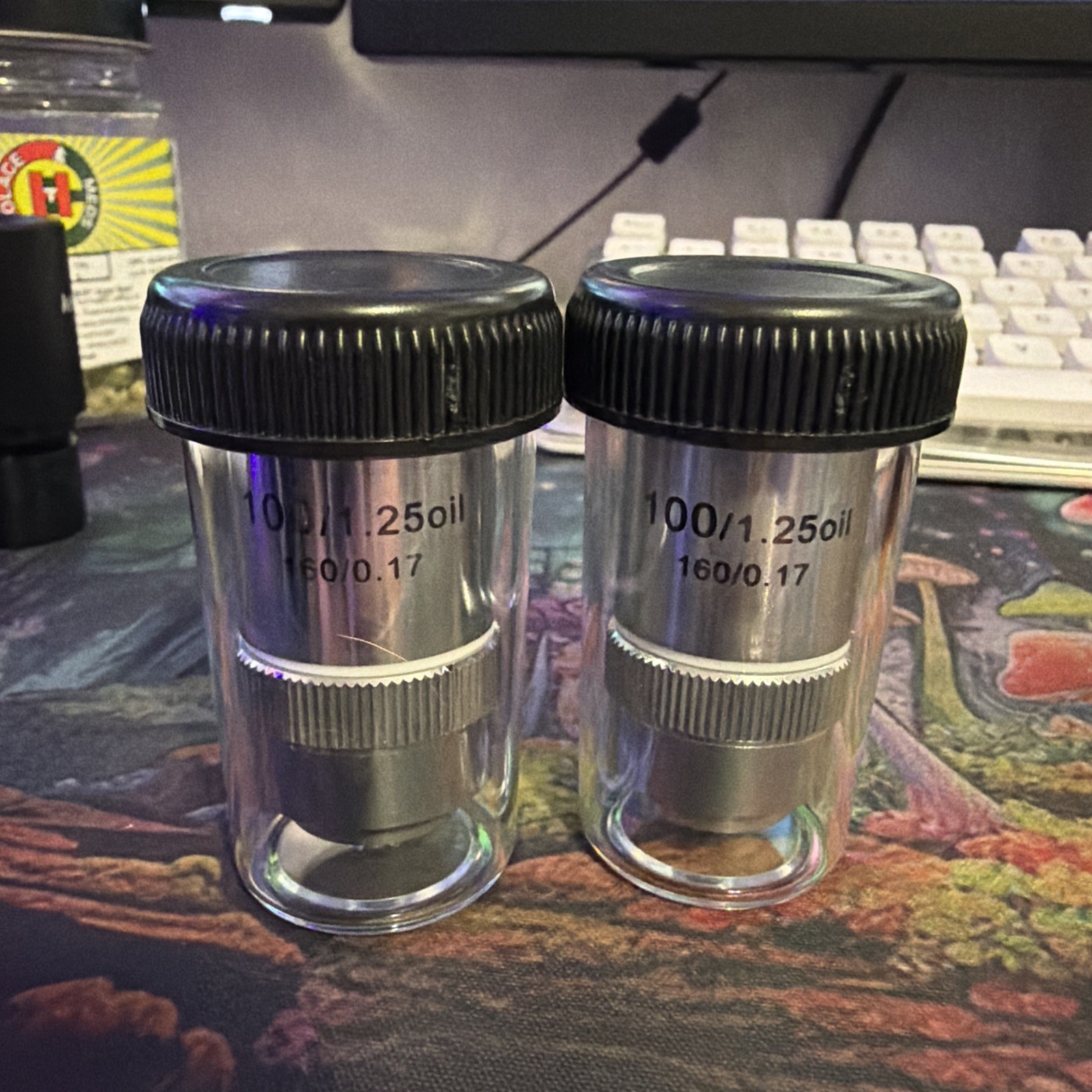 100/1.25 Oil 160/0.17 Achromatic Microscope Objective Lense