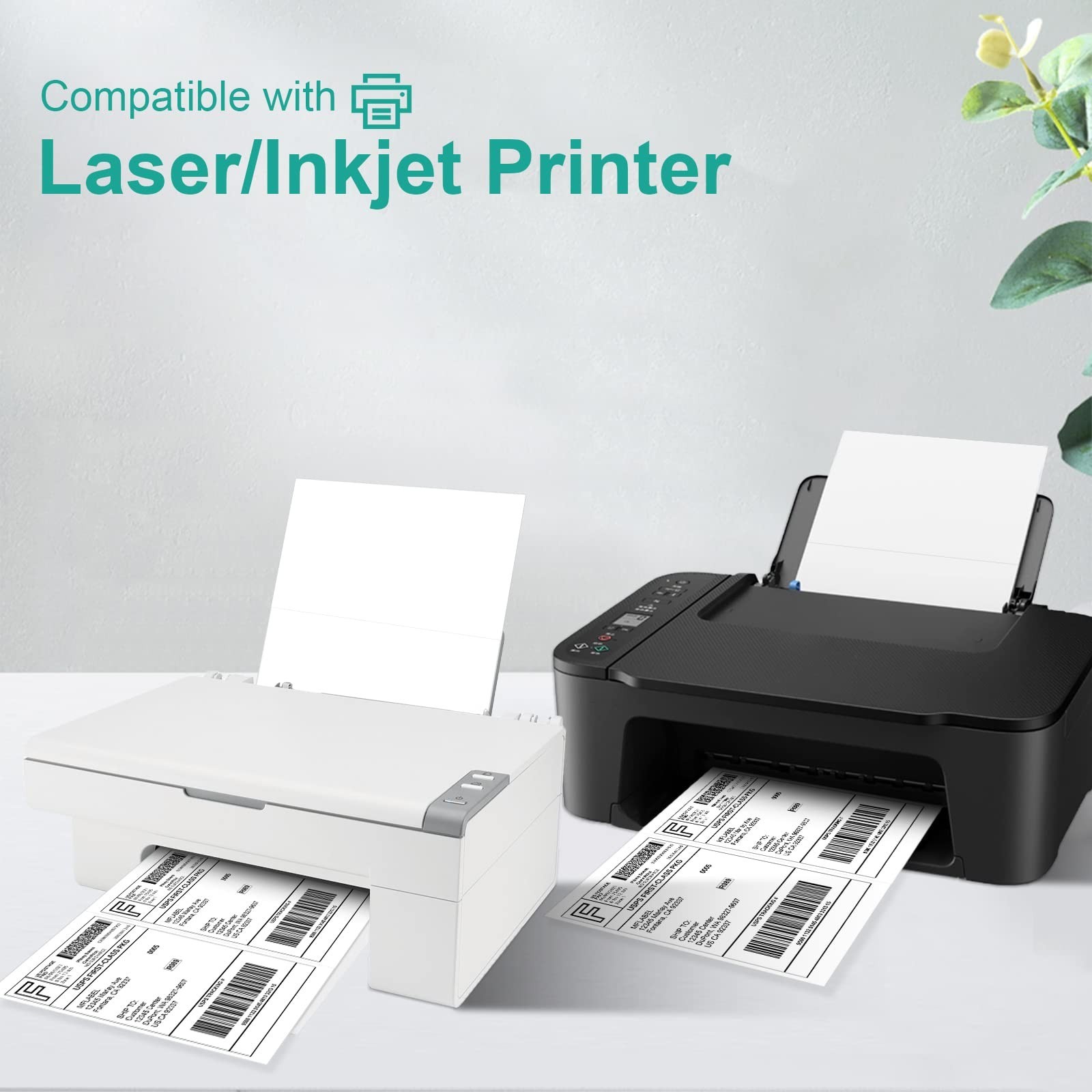 MFLABEL 500 Half Sheet Laser/Ink Jet USPS UPS FedEx Shipping Labels 250 Sheets