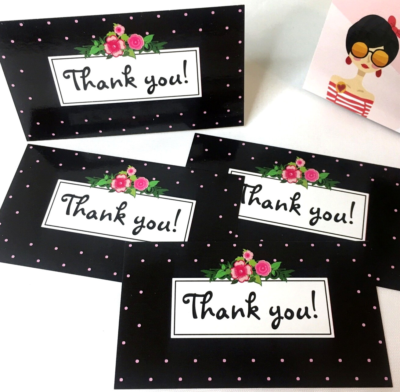 Thank You Business Cards for Small Business Variety Pack Flowers