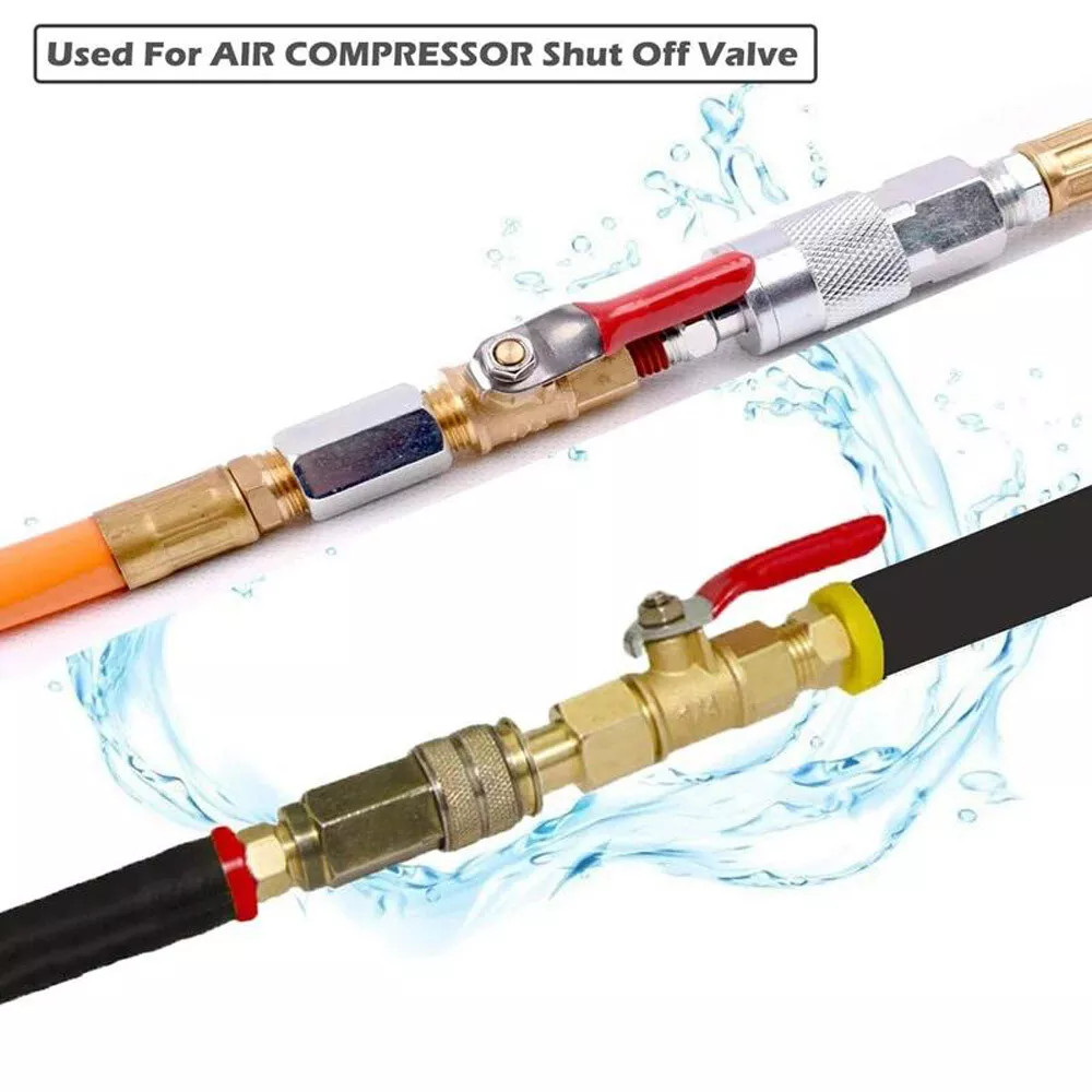 4PCS 1/4″ Male Female NPT Brass Ball Valve Water Air Tank Drain Shut Off USA