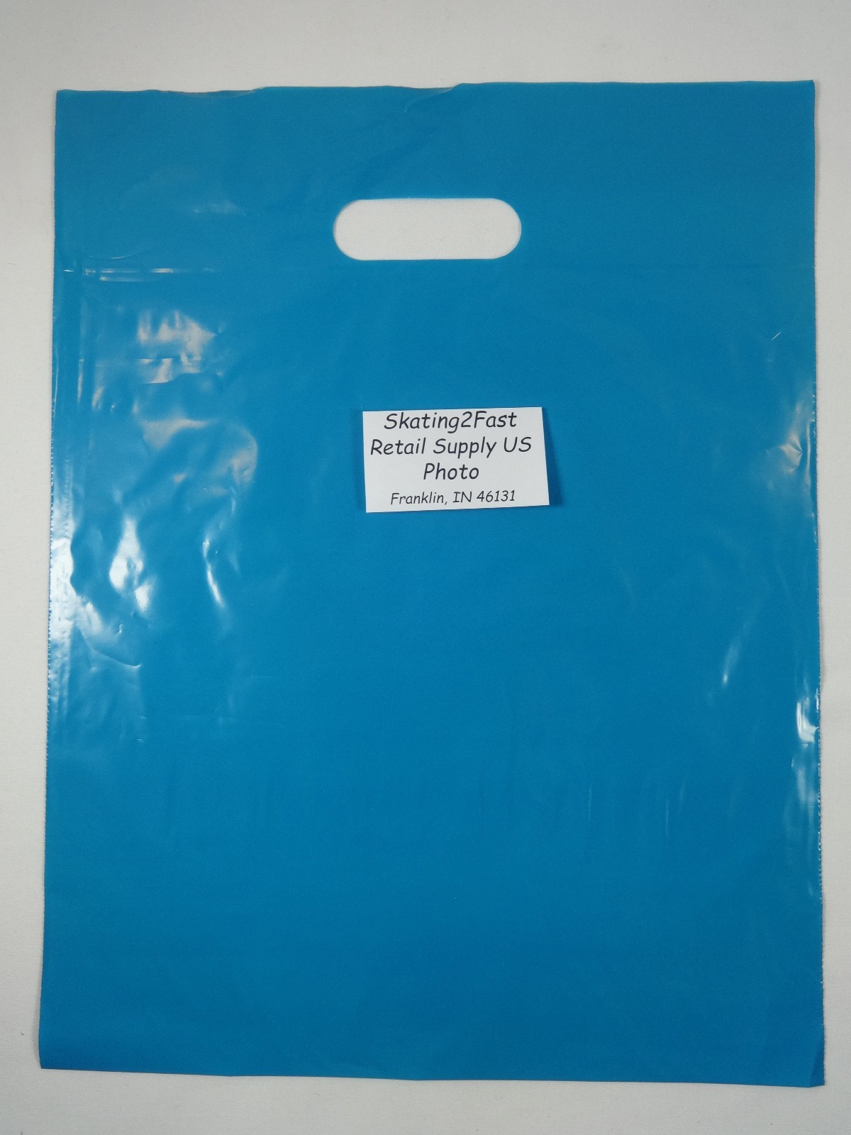 200 Qty. 12″ x 15″ Teal Glossy Low Density Merchandise Bag Retail Shopping