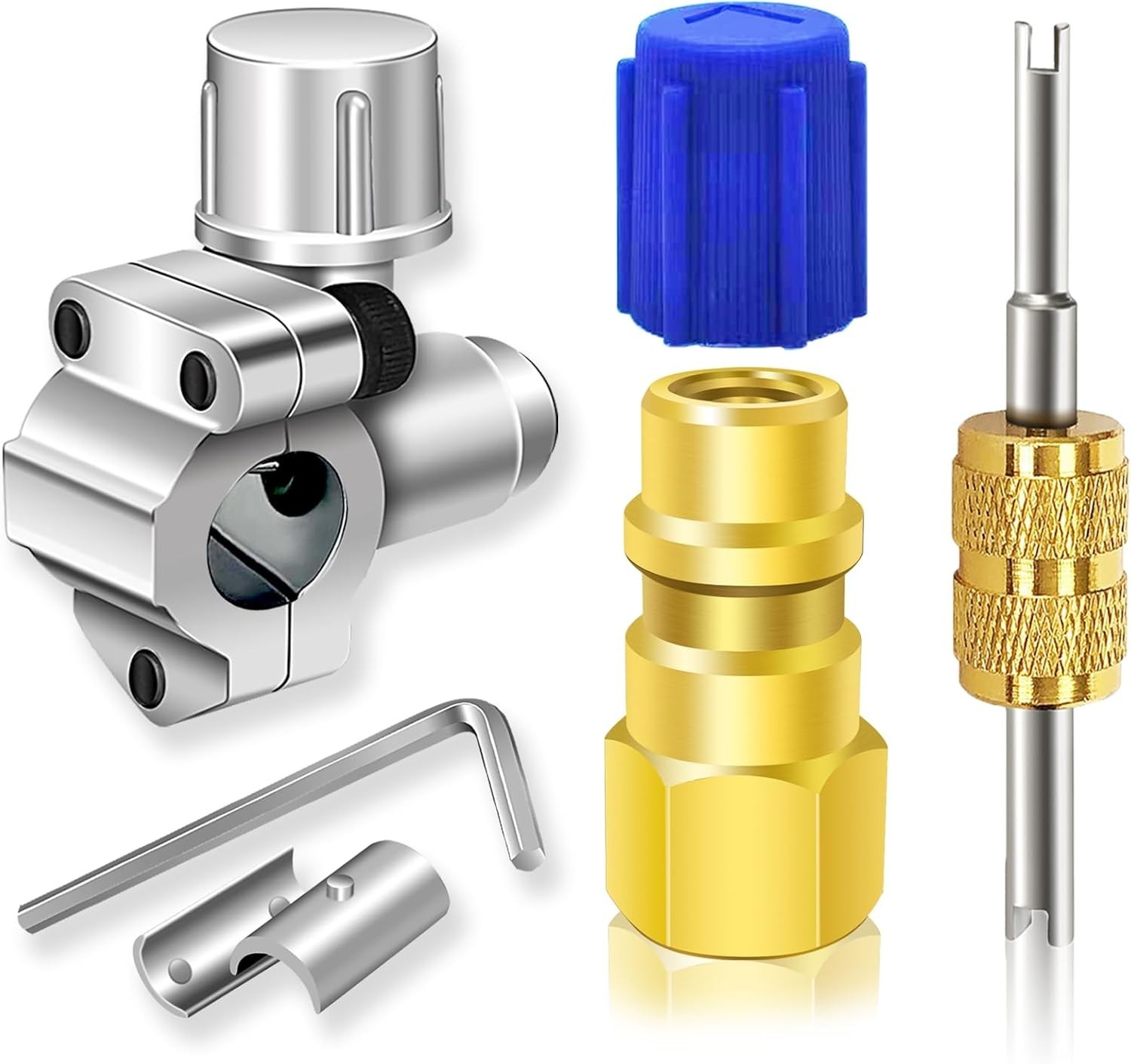 A/C Retrofit Valve Kit-Refrigerant Retrofit Valve Set, with R12 to R134A Low