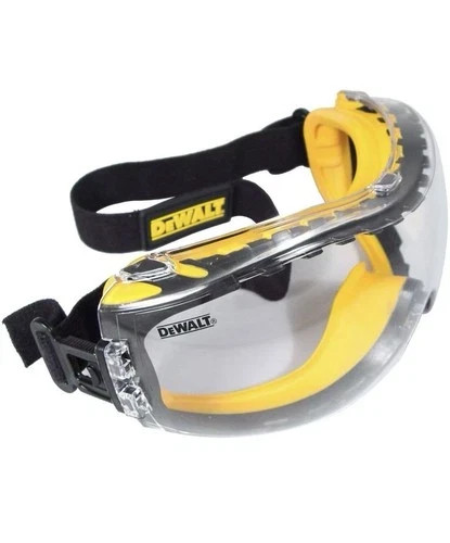 DEWALT Safety Goggles Concealer Dual Mold Clear Anti-Fog Lens 99.9% UV DPG82 New