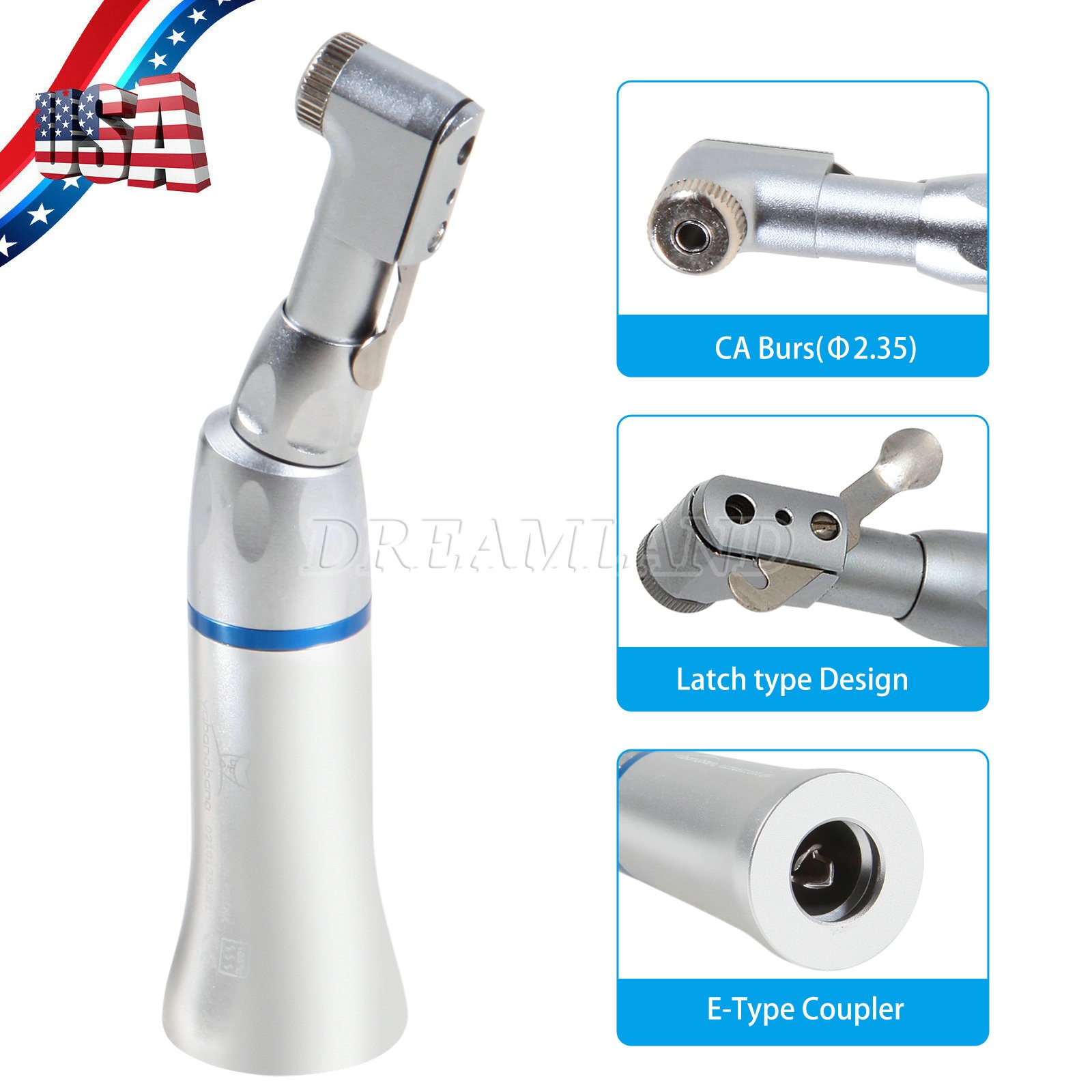 1-10 NSK Type Dental Slow Speed Contra Angle Handpiece Latch E-type contrangulo