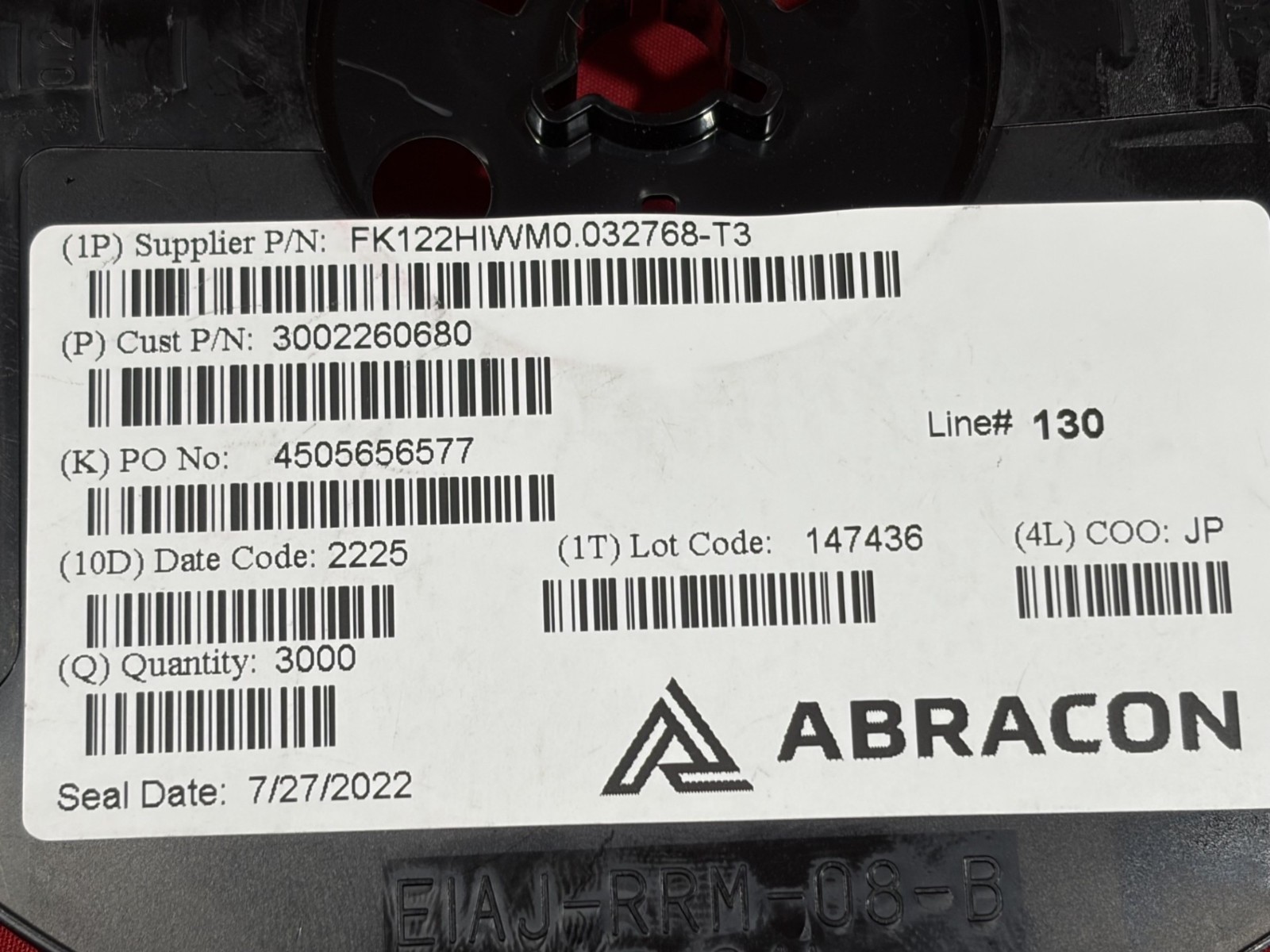 2300+ 32.768KHz Xtal Abracon 0.032768MHz Crystal 2.05×1.2mm FK122HIWM0.032768-T3