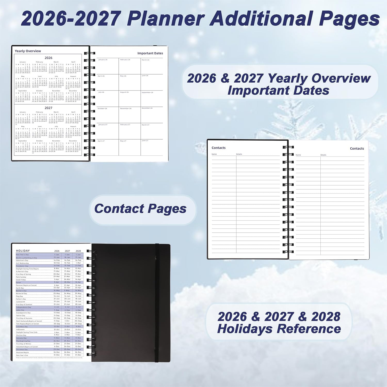 Daily Planner 2026-2027, 2026 Planner Weekly and Monthly, Jan 2026-Jun 2027, 18