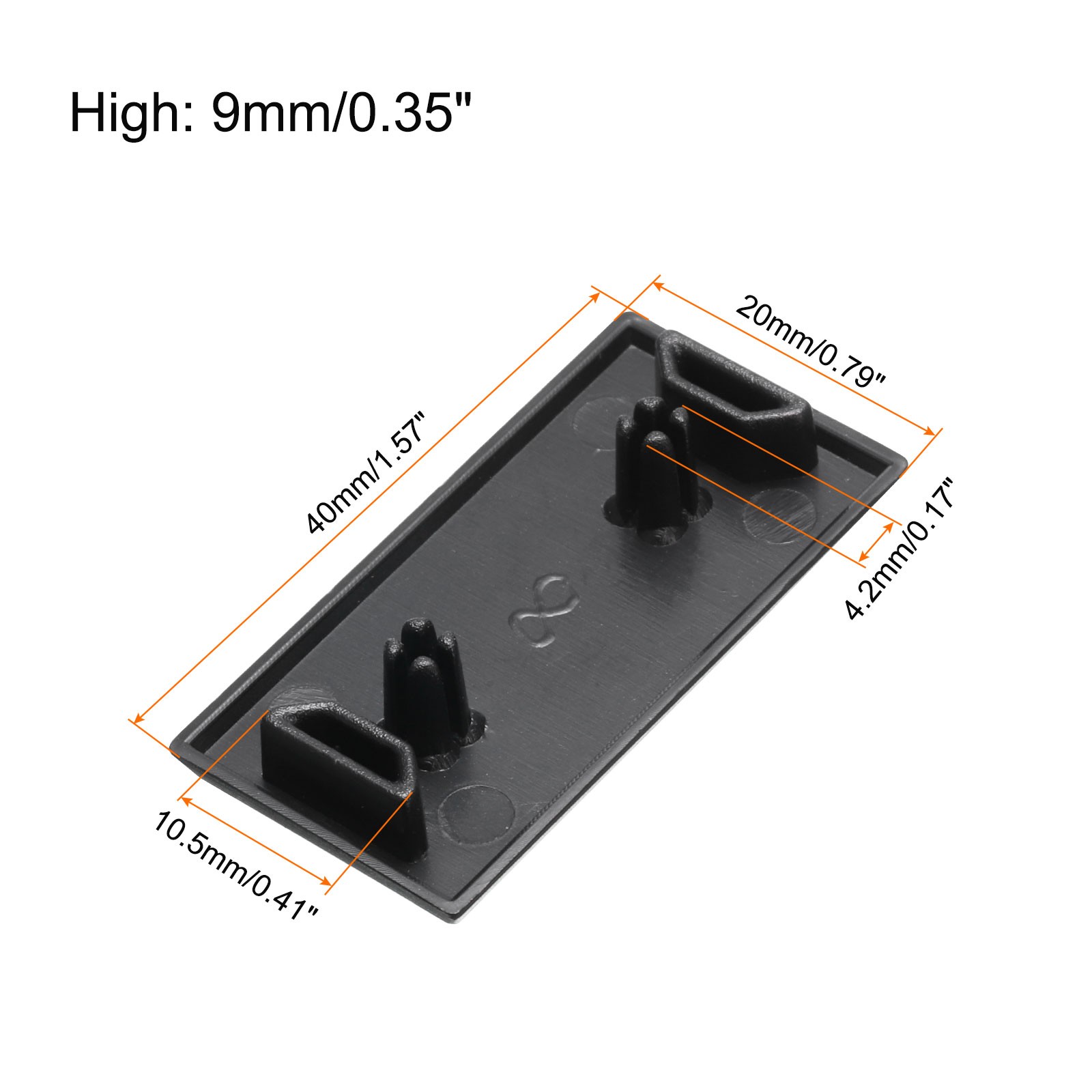 20Pcs 2040 V-Slot 4.2mm Hole Dia EU Standard Aluminum Profile End 20x40mm