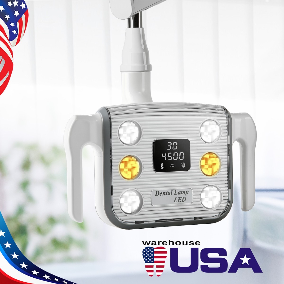 Dental Chair LED Oral Light Operating Lamp 8-Level Adjustable Color Temperature